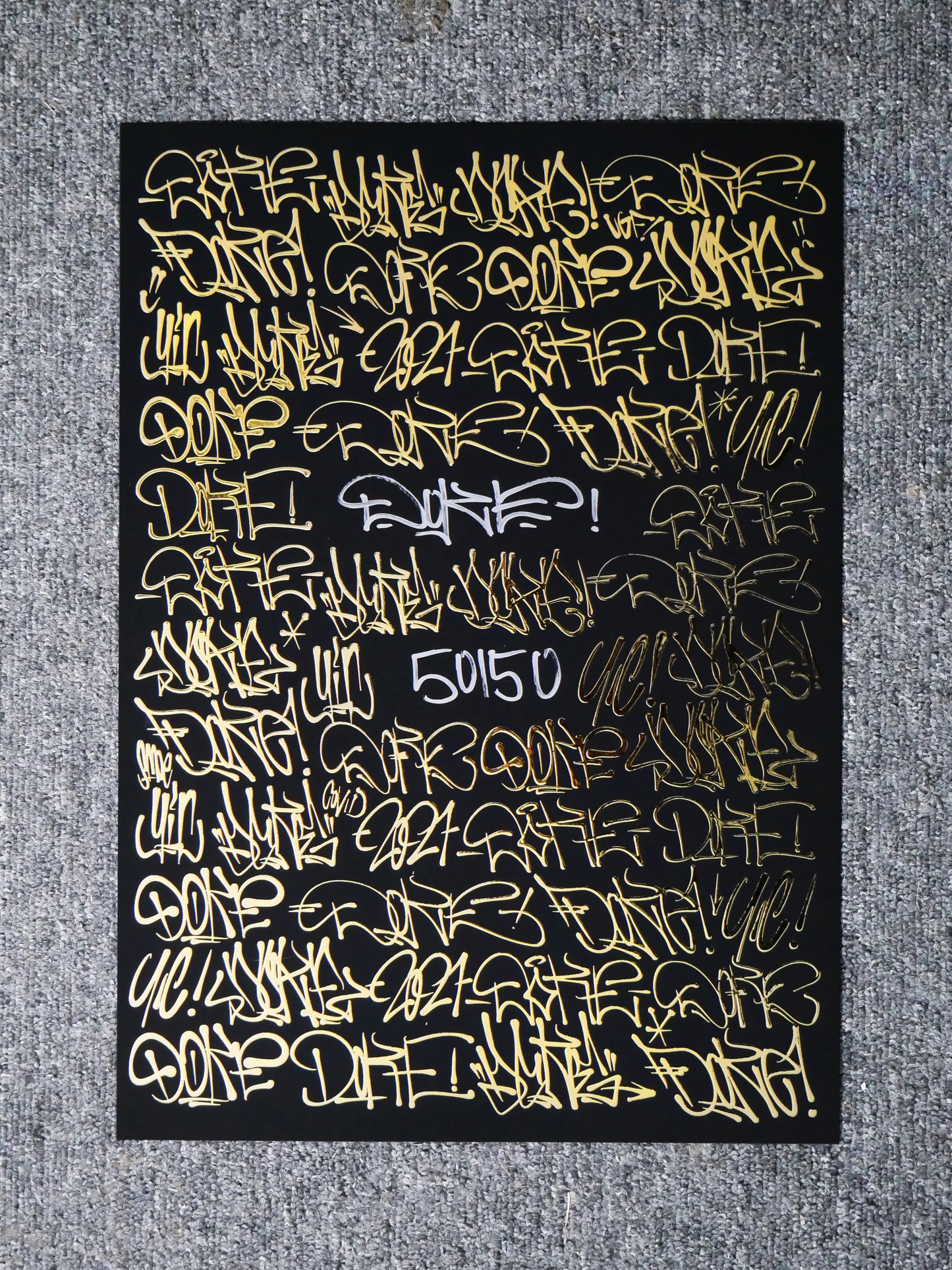 Gold Font Print 2021