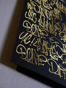 Gold Font Print 2021